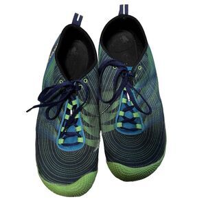 Merrell Vapor Glove 2 Mens‎ 12 Barefoot Minimalist Trail Shoes Blue Green FLAWS